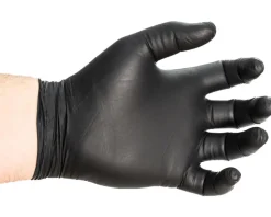 Unior Cleaning Supplies|Industrial Strength Nitrile Mechanic Gloves (Black) (S)