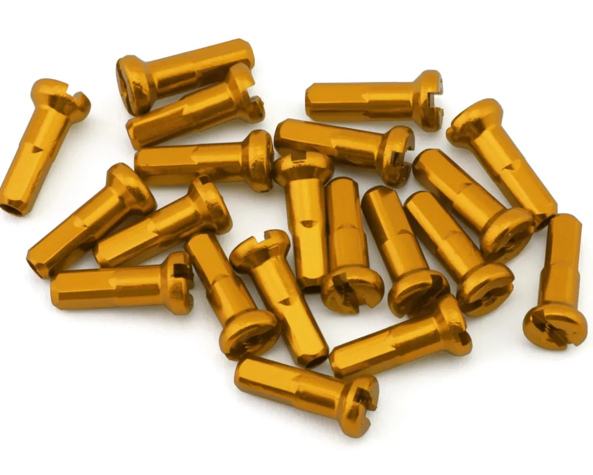 USA Brand Wheels & Parts|14g Alloy Nipples (Bright Gold) (Bag of 20)