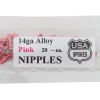 USA Brand Wheels & Parts|14g Alloy Nipples (Pink) (Bag of 20)