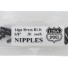 USA Brand Wheels & Parts|14g Brass Nipples (Black) (Bag of 20)