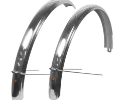 Velo Orange Racks, Fenders, & Trailers|Fluted 700c x 63 Fender Set (Polished Silver) (700c x 55)