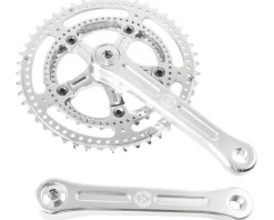 Velo Orange Cranksets & Parts|Grand Cru Drillium Cranks (Polished) (8-10 Speed) (Square Taper) (165mm) (48/34T)