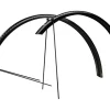 Velo Orange Racks, Fenders, & Trailers|Hammered 700c x 45 Fender Set (Black) (700c x 25-35)