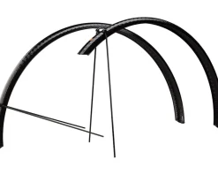 Velo Orange Racks, Fenders, & Trailers|Hammered 700c x 45 Fender Set (Black) (700c x 25-35)