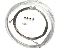 Velo Orange Cables & Housing|Metallic Braid Derailleur Cable Kit (Silver) (1500/2100mm)