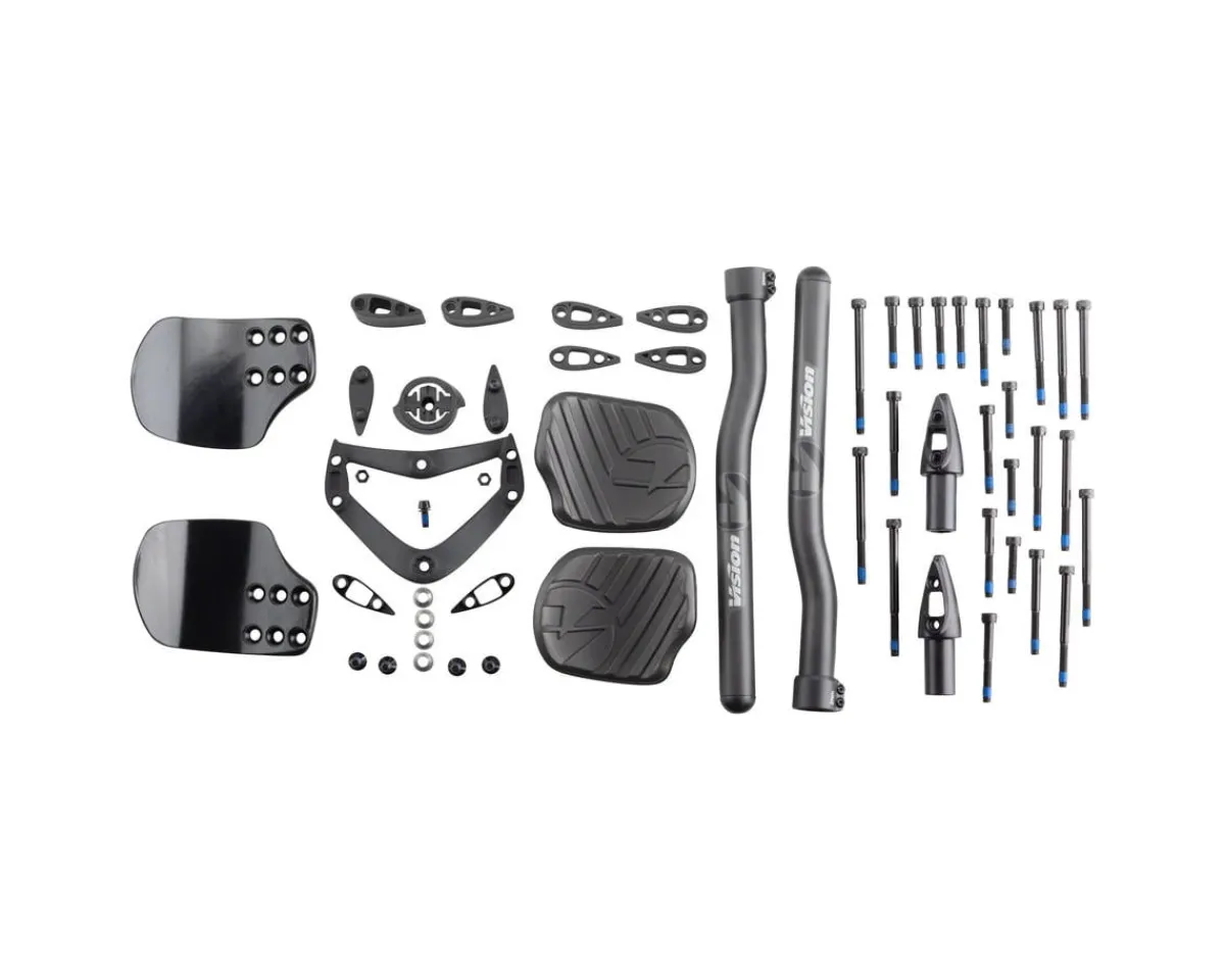 Vision Handlebars|Metron 4D Clip On Aero Bar (Black) (Flat M.A.S.) (S-Bend)