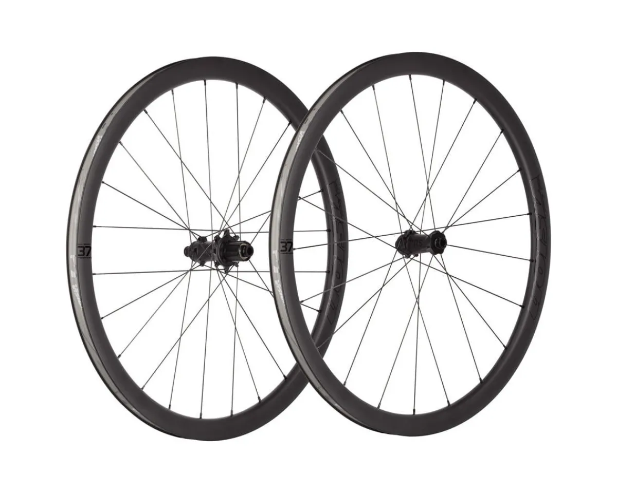 Vision Wheels & Parts|Metron 37 TL Wheelset (Black) (Centerlock) (Shimano HG 11/12) (700c) (12 x 100/142mm) (Tubeless)
