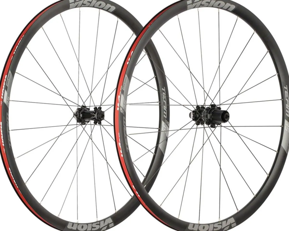 Vision Wheels & Parts|Team 35 Wheelset (Black) (Centerlock) (Shimano HG 11/12) (700c) (12 x 100/142mm) (Tubeless)