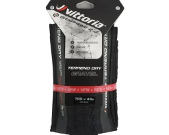 Vittoria Tires|Terreno Dry Tubeless Gravel Tire (Anthracite) (700c) (45mm) (Graphene 2.0/Endurance)