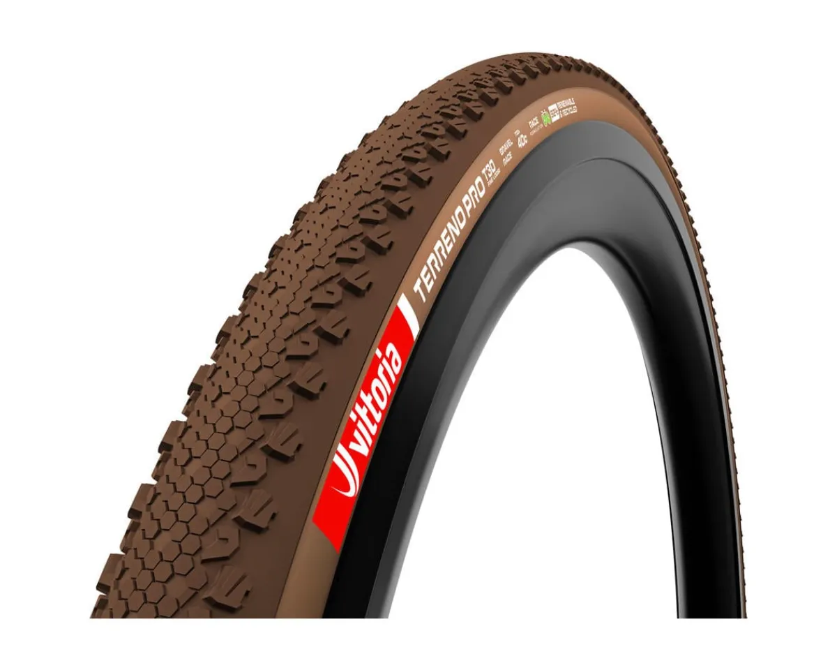 Vittoria Tires|Holiday Shopping|Terreno Pro T30 Fine Loose Gravel Race Tubeless Tire (Natural Brown) (700c) (35mm) (Eco Gravel Race)
