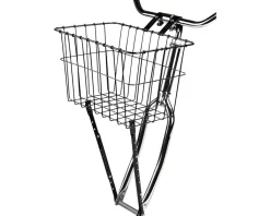 Wald Racks, Fenders, & Trailers|198 Front Basket w/ Adjustable Leg (Gloss Black)
