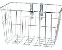 Wald Racks, Fenders, & Trailers|1352 Front Grocery Basket (Silver) (w/ Adjustable Legs)