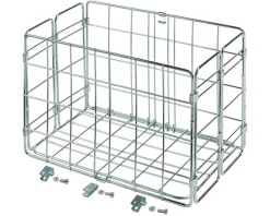 Wald Racks, Fenders, & Trailers|582 Side-Mount Folding Rear Basket (Silver)