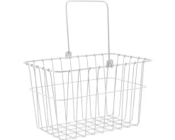 Wald Racks, Fenders, & Trailers|133 Standard Lift-Off Front Bike Basket (White)