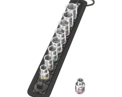 Wera Tools|Belt B 4 Zyklop Socket Set (3/8" Drive) (9 Pieces)