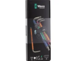 Wera Tools|Holiday Shopping|3950/9 Hex-Plus Multicolor L-Key Wrench Set (Metric) (Stainless)