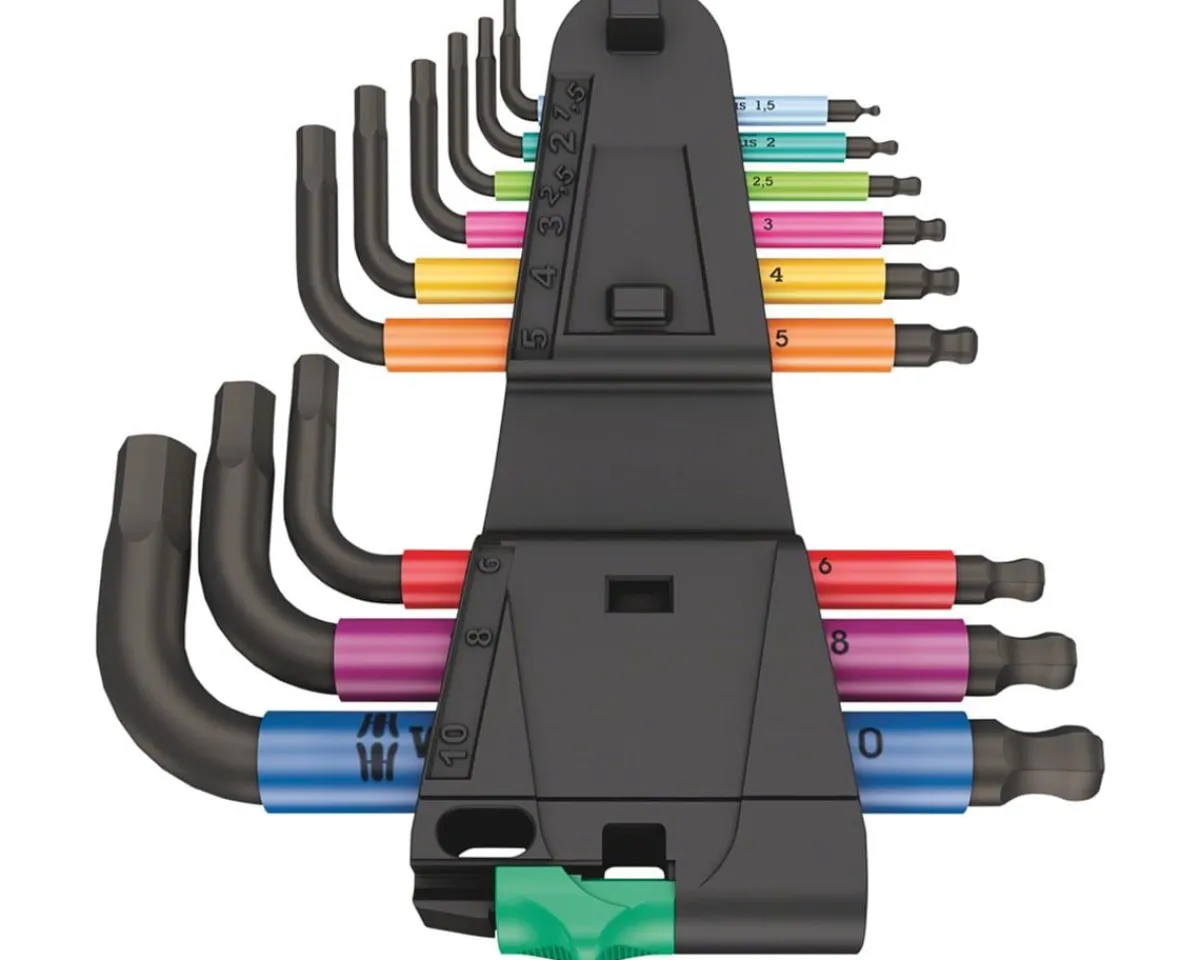 Wera Tools|950/9 Hex-Plus Multicolour 2 L-Key Set (BlackLaser) (Metric)