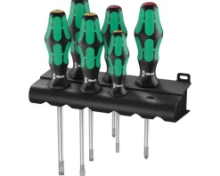 Wera Tools|334/6 Rack Screwdriver Set (Kraftform Plus Lasertip & Rack)