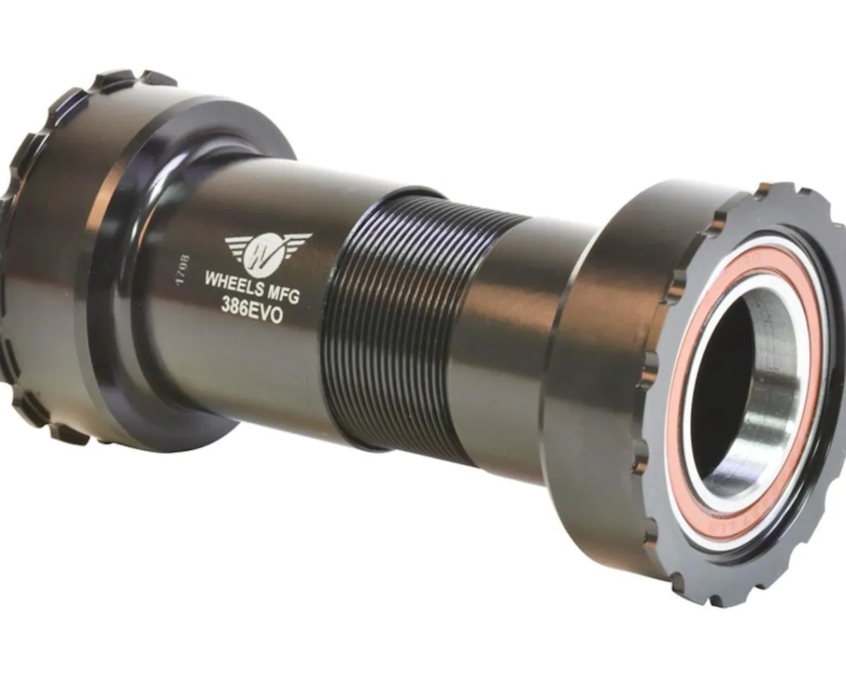 Wheels Manufacturing Bottom Brackets & Parts|24mm Bottom Bracket (Black) (BB386 EVO) (Angular Contact Bearings)