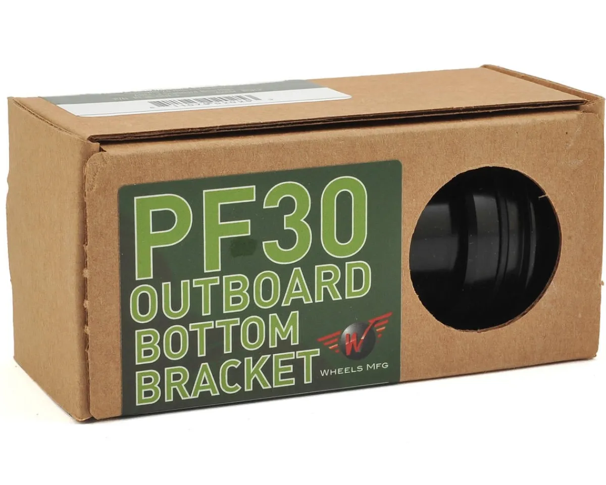 Wheels Manufacturing Bottom Brackets & Parts|Outboard Bottom Bracket (Black) (PF30) (68/73mm) (24mm Spindle)