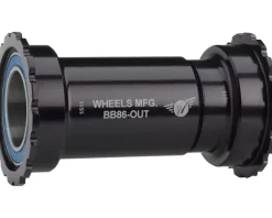 Wheels Manufacturing Bottom Brackets & Parts|Outboard Bottom Bracket (Black) (BB86/92) (24mm Spindle) (ABEC-3 Bearings)