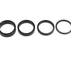 Wheels Manufacturing Headsets & Spacers|1-1/8" 4-Piece Headset Spacer Kit (Black) (2.5mm, 5mm, 7.5mm & 10mm)