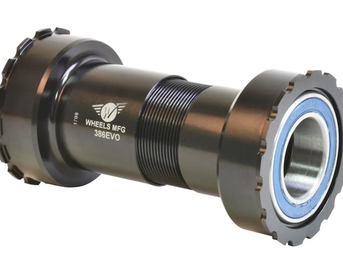 Wheels Manufacturing Bottom Brackets & Parts|SRAM GXP Bottom Bracket (Black) (BB386 EVO) (Angular Contact Bearings)
