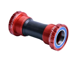 Wheels Manufacturing Bottom Brackets & Parts|Threaded External ABEC-3 Bottom Bracket (Red) (BSA) (68/73) (24mm/Shimano Spindle)