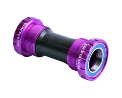 Wheels Manufacturing Bottom Brackets & Parts|Threaded External ABEC-3 Bottom Bracket (Purple) (BSA) (68/73) (24mm/Shimano Spindle)