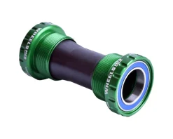 Wheels Manufacturing Bottom Brackets & Parts|Threaded External ABEC-3 Bottom Bracket (Green) (BSA) (68/73) (24mm/Shimano Spindle)
