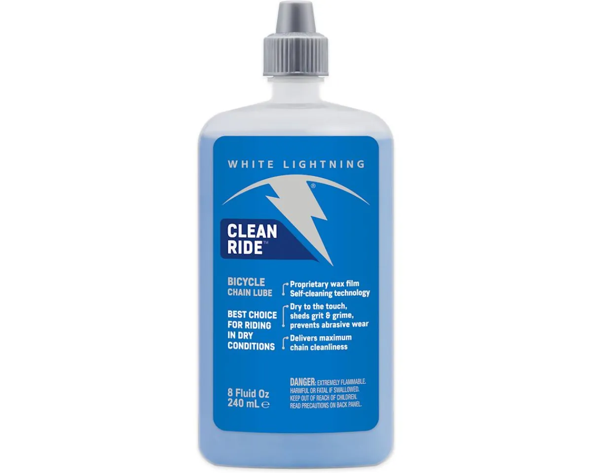 White Lightning Lubes, Greases, & Oils|Chains & Accessories|Clean Ride Chain Lube (Bottle) (8oz)