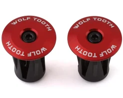 Wolf Tooth Components Handlebars|Alloy Bar End Plugs (Red)