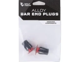 Wolf Tooth Components Handlebars|Alloy Bar End Plugs (Red)
