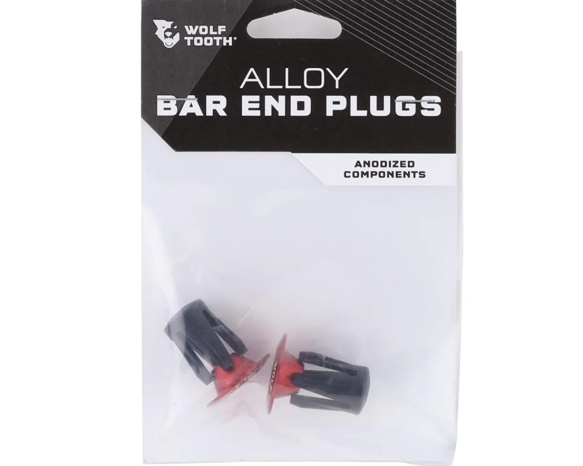 Wolf Tooth Components Handlebars|Alloy Bar End Plugs (Red)