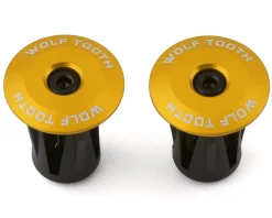 Wolf Tooth Components Handlebars|Alloy Bar End Plugs (Gold)