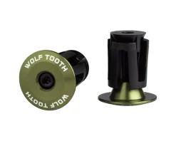 Wolf Tooth Components Handlebars|Alloy Bar End Plugs (Olive)