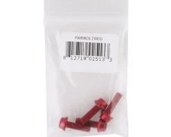 Wolf Tooth Components Bottle Cages & Mounts|Aluminum Bottle Cage Bolts (Red) (4-Pack)