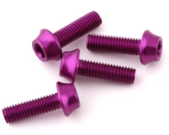 Wolf Tooth Components Bottle Cages & Mounts|Aluminum Bottle Cage Bolts (Purple) (4-Pack)