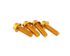 Wolf Tooth Components Bottle Cages & Mounts|Aluminum Bottle Cage Bolts (Gold) (4-Pack)