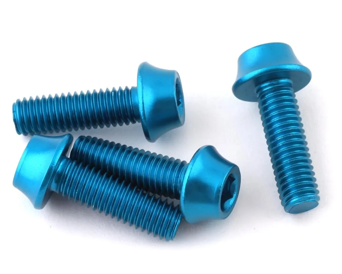 Wolf Tooth Components Bottle Cages & Mounts|Aluminum Bottle Cage Bolts (Teal) (4-Pack)