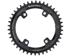 Wolf Tooth Components Chainrings & Accessories|Replacement Parts|Asymmetric Chainring for Shimano GRX Cranksets (Black) (Drop-Stop ST) (Single) (42T) (110mm Shimano Asym. BCD)