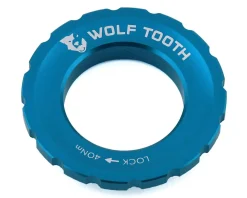 Wolf Tooth Components Brakes|Centerlock Rotor Lockring (Blue) (External Spline)