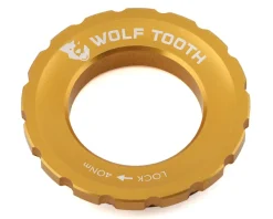 Wolf Tooth Components Brakes|Centerlock Rotor Lockring (Gold) (External Spline)