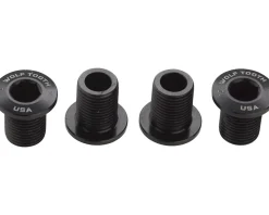 Wolf Tooth Components Chainrings & Accessories|Chainring Bolts (Black) (10mm) (4 Pack) (For 104 x 30T Rings)
