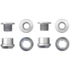 Wolf Tooth Components Chainrings & Accessories|Dual Hex Fitting Chainring Bolts (Raw Silver) (6mm) (4 Pack) (For 1x Use)