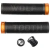 Wolf Tooth Components Grips & Handlebar Tape|Echo Lock-On Grips (Black/Orange)