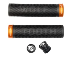 Wolf Tooth Components Grips & Handlebar Tape|Echo Lock-On Grips (Black/Orange)