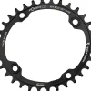 Wolf Tooth Components Chainrings & Accessories|Elliptical Chainring (Black) (104mm BCD) (Drop-Stop ST) (Single) (34T)