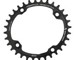 Wolf Tooth Components Chainrings & Accessories|Elliptical Chainring (Black) (104mm BCD) (Drop-Stop ST) (Single) (34T)