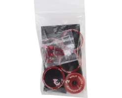 Wolf Tooth Components Headsets & Spacers|Headset Spacer BlingKit (Red) (3, 5, 10, 15mm) (w/ Bottle Cage Bolts)
